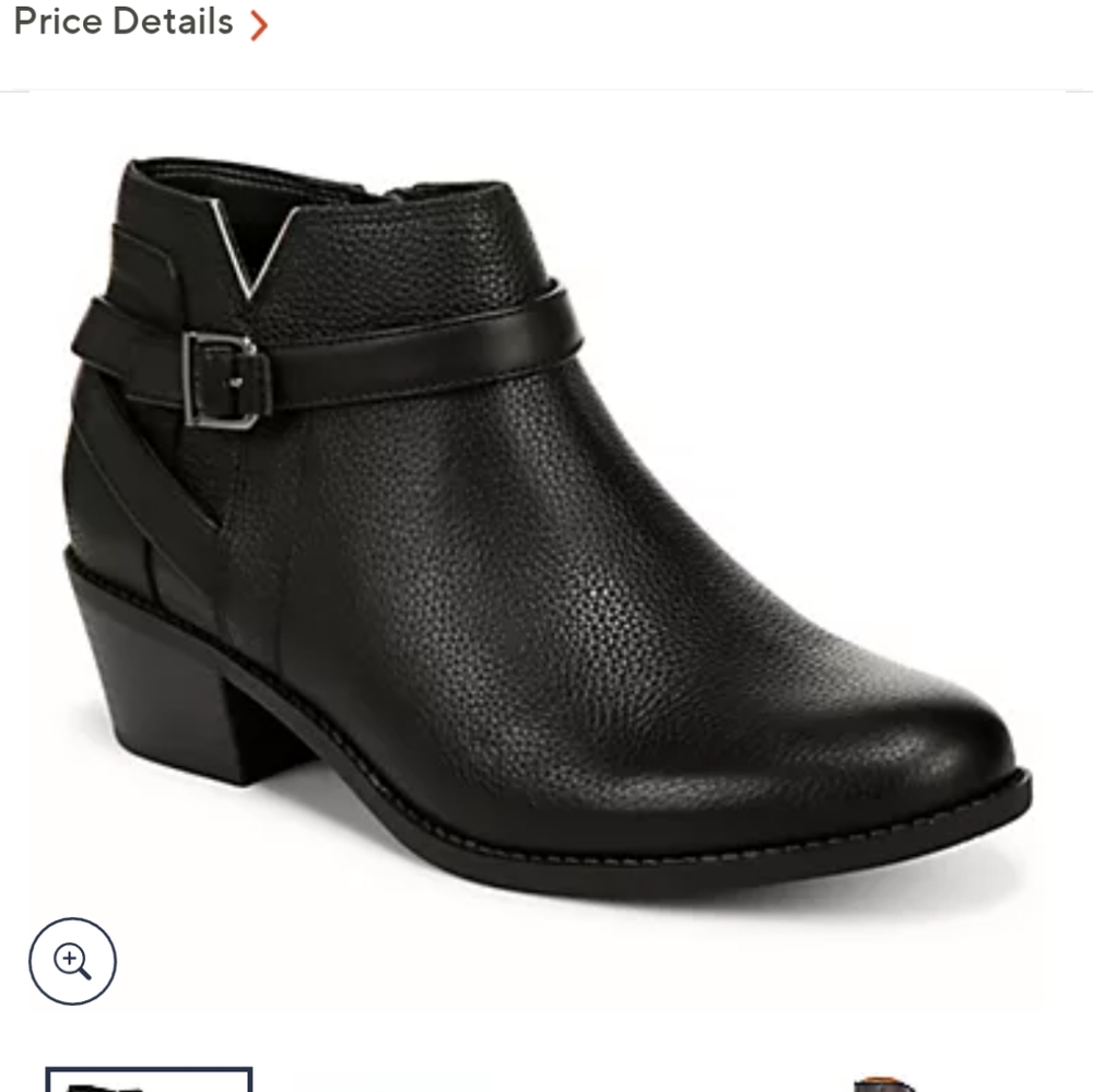 Vionic Water Repellent Leather Ankle Boots -Farrah